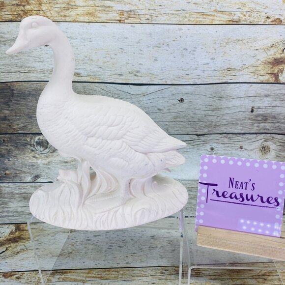 VTG Atlantic Mold A 435 Unpainted MALLARD DUCK 9" T Ceramic Bisque Bird Figurine - Picture 1 of 14